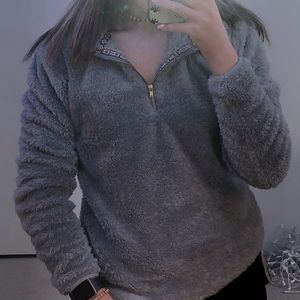 furry sherpa grey jacket